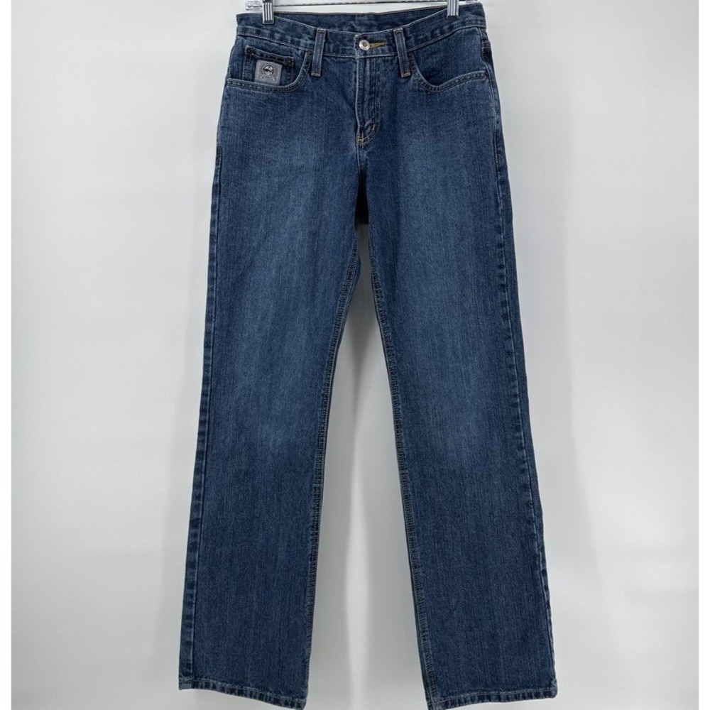 Cinch Slim Fit Jeans Mens 29x34 Medium Wash Blue Straight Silver Label